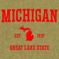 Michigan Great Lake State MI Est 1837 Garment-Dyed Women's Muscle Tee