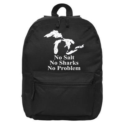 Michigan Great Lakes No Salt, No Sharks, No Problem Hoodie 16 in Basic Backpack