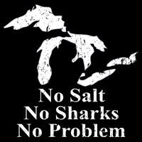 Michigan Great Lakes No Salt, No Sharks, No Problem Hoodie Poster