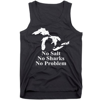 Michigan Great Lakes No Salt, No Sharks, No Problem Hoodie Tank Top
