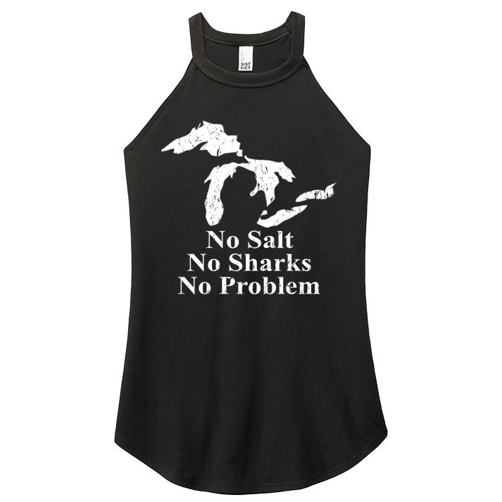 Michigan Great Lakes No Salt, No Sharks, No Problem Hoodie Women's Perfect Tri Rocker Tank