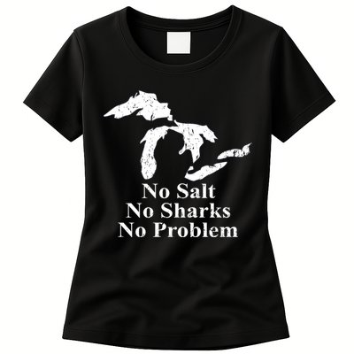 Michigan Great Lakes No Salt, No Sharks, No Problem Hoodie Womens T-Shirt