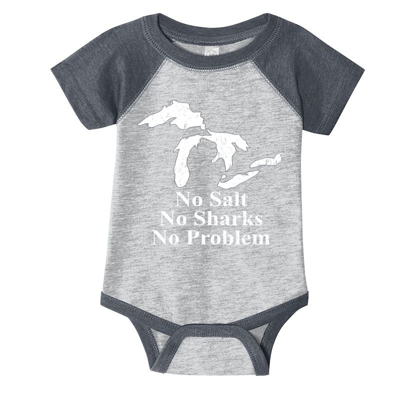 Michigan Great Lakes No Salt, No Sharks, No Problem Hoodie Infant Baby Jersey Bodysuit