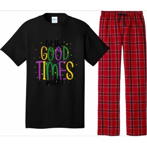 Mardi Gras Let Good Times Roll Funny Party Gift Pajama Set