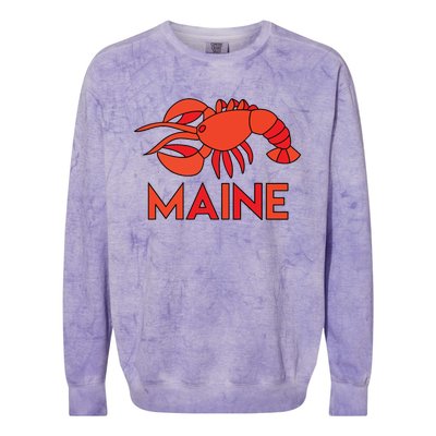 Maine Gift Lobster Stained Glass Lobster Colorblast Crewneck Sweatshirt