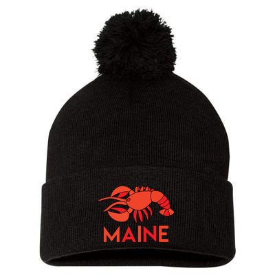 Maine Gift Lobster Stained Glass Lobster Pom Pom 12in Knit Beanie