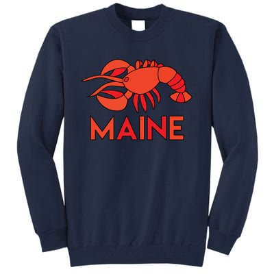 Maine Gift Lobster Stained Glass Lobster Tall Sweatshirt