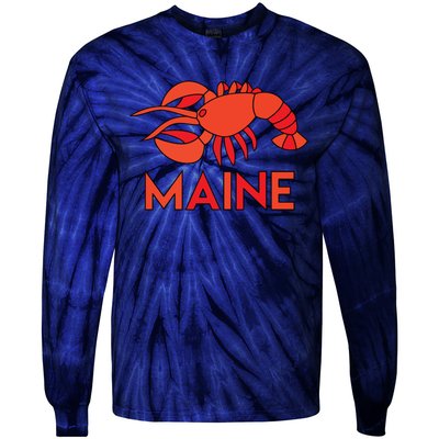 Maine Gift Lobster Stained Glass Lobster Tie-Dye Long Sleeve Shirt