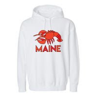 Maine Gift Lobster Stained Glass Lobster Garment-Dyed Fleece Hoodie