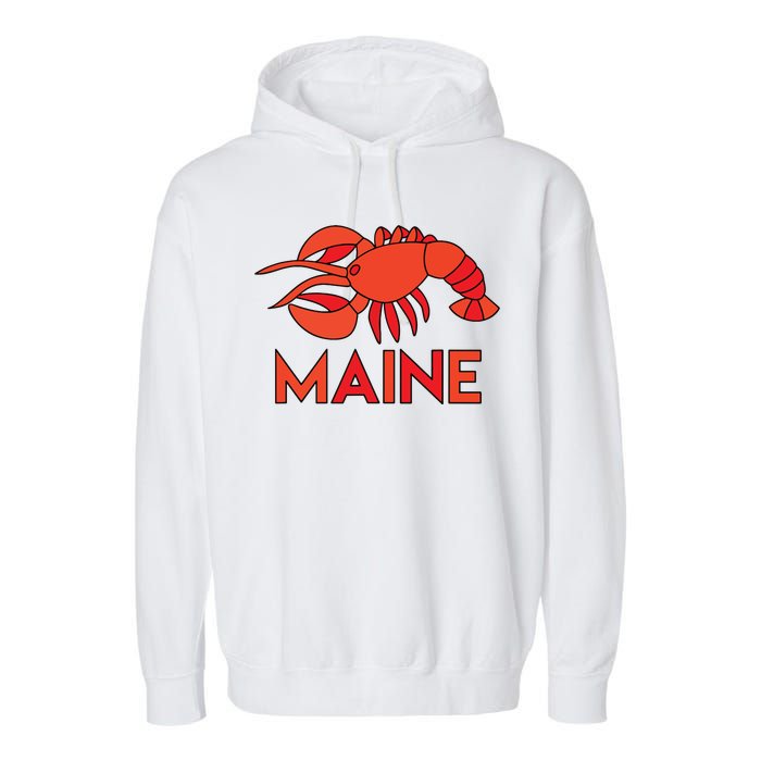 Maine Gift Lobster Stained Glass Lobster Garment-Dyed Fleece Hoodie