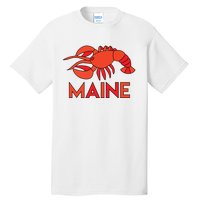 Maine Gift Lobster Stained Glass Lobster Tall T-Shirt