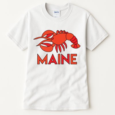 Maine Gift Lobster Stained Glass Lobster Tall T-Shirt