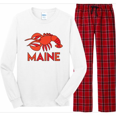 Maine Gift Lobster Stained Glass Lobster Long Sleeve Pajama Set