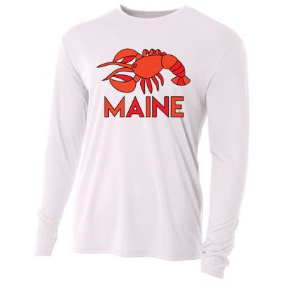 Maine Gift Lobster Stained Glass Lobster Cooling Performance Long Sleeve Crew