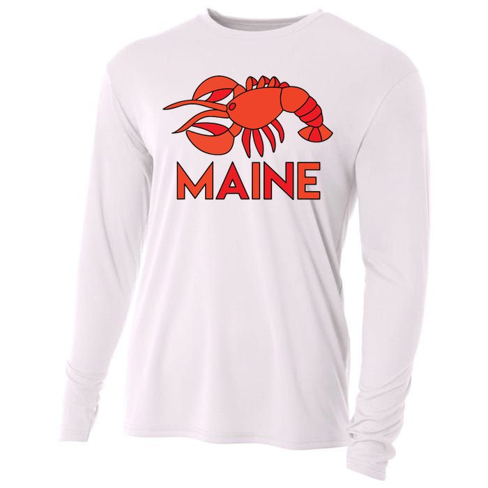 Maine Gift Lobster Stained Glass Lobster Cooling Performance Long Sleeve Crew