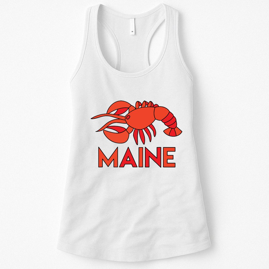Maine Gift Lobster Stained Glass Lobster Womens Tank Top