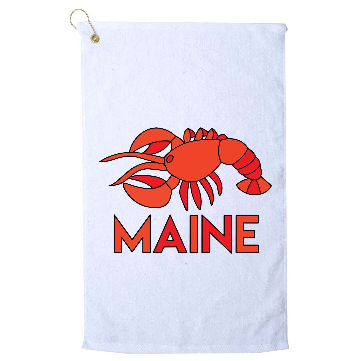 Maine Gift Lobster Stained Glass Lobster Golf Towel