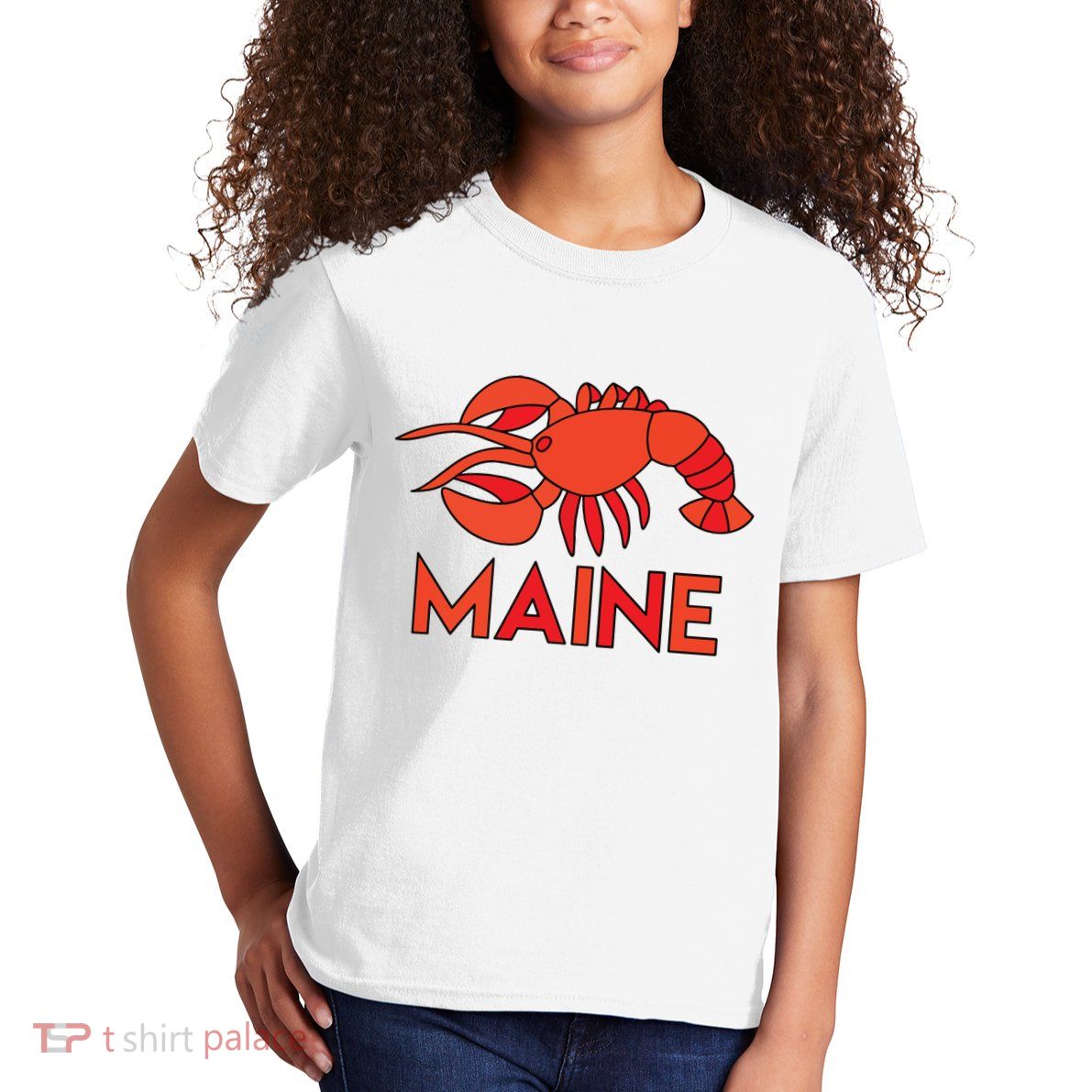Maine Gift Lobster Stained Glass Lobster Kids T-Shirt
