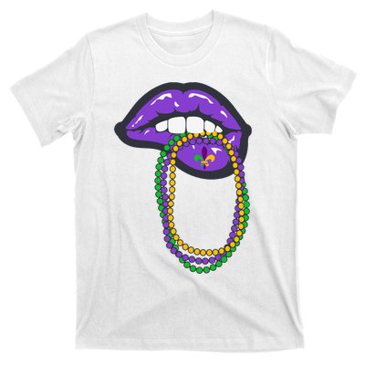 Mardi Gras Lips Queen Carnival T-Shirt