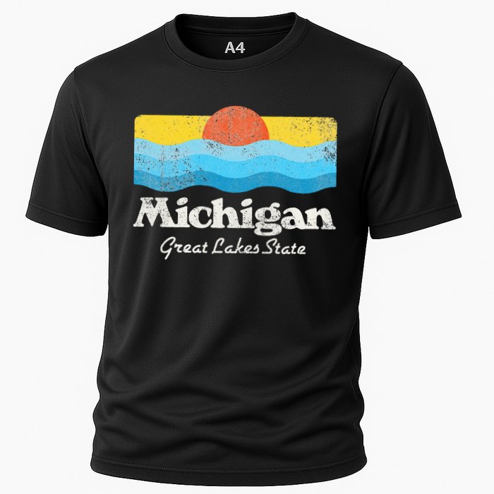 Michigan Great Lakes State Cooling Performance Crew T-Shirt