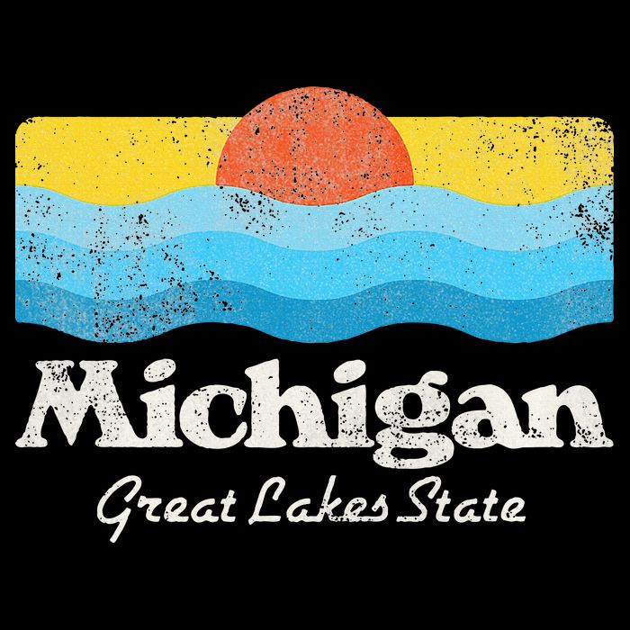 Michigan Great Lakes State Cooling Performance Crew T-Shirt