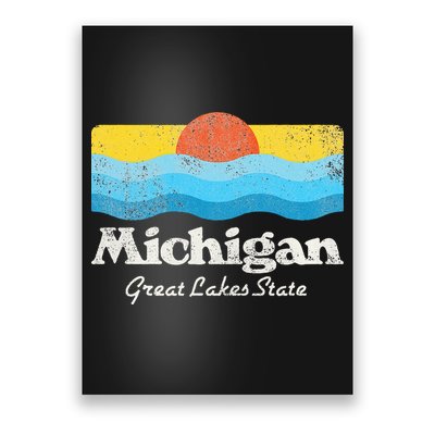 Michigan Great Lakes State Poster
