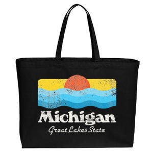 Michigan Great Lakes State Cotton Canvas Jumbo Tote