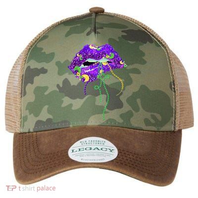 Mardi Gras Lip Beads Festive Legacy Tie Dye Trucker Hat