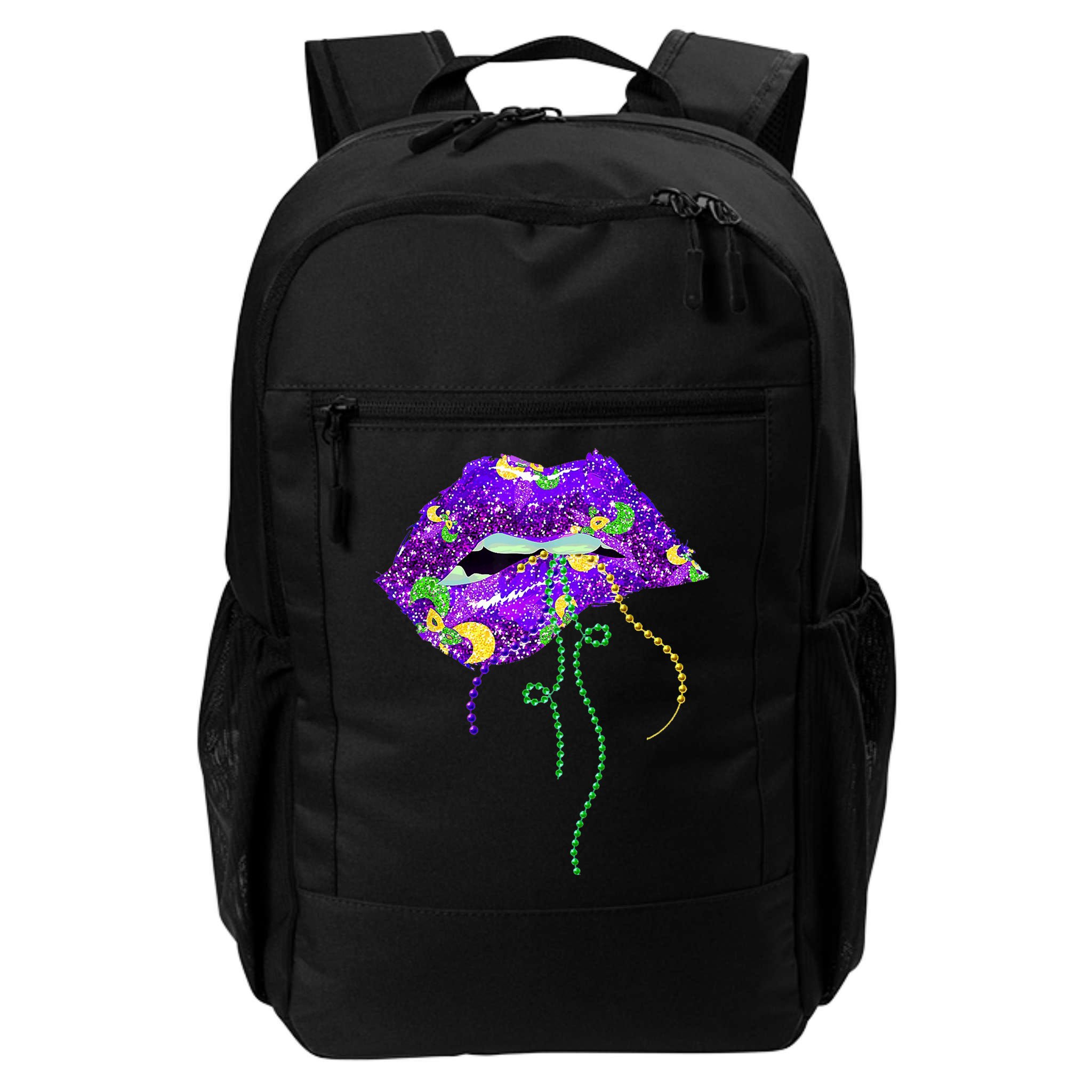 Mardi Gras Lip Beads Festive Backpack