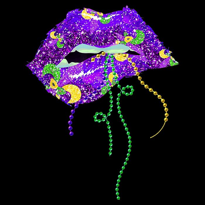Mardi Gras Lip Beads Festive Backpack
