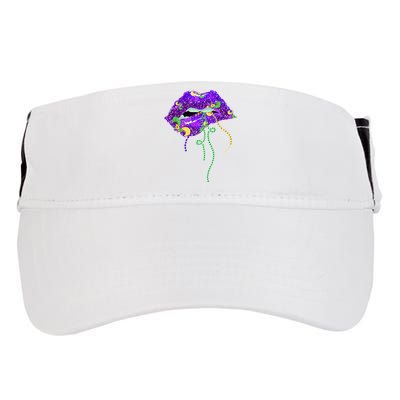 Mardi Gras Lip Beads Festive Adult Drive Performance Visor