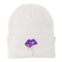 Mardi Gras Lip Beads Festive Beanie
