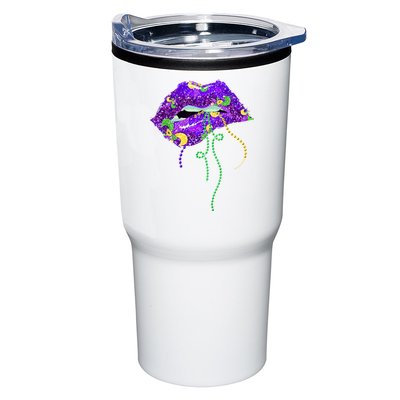 Mardi Gras Lip Beads Festive Tumbler