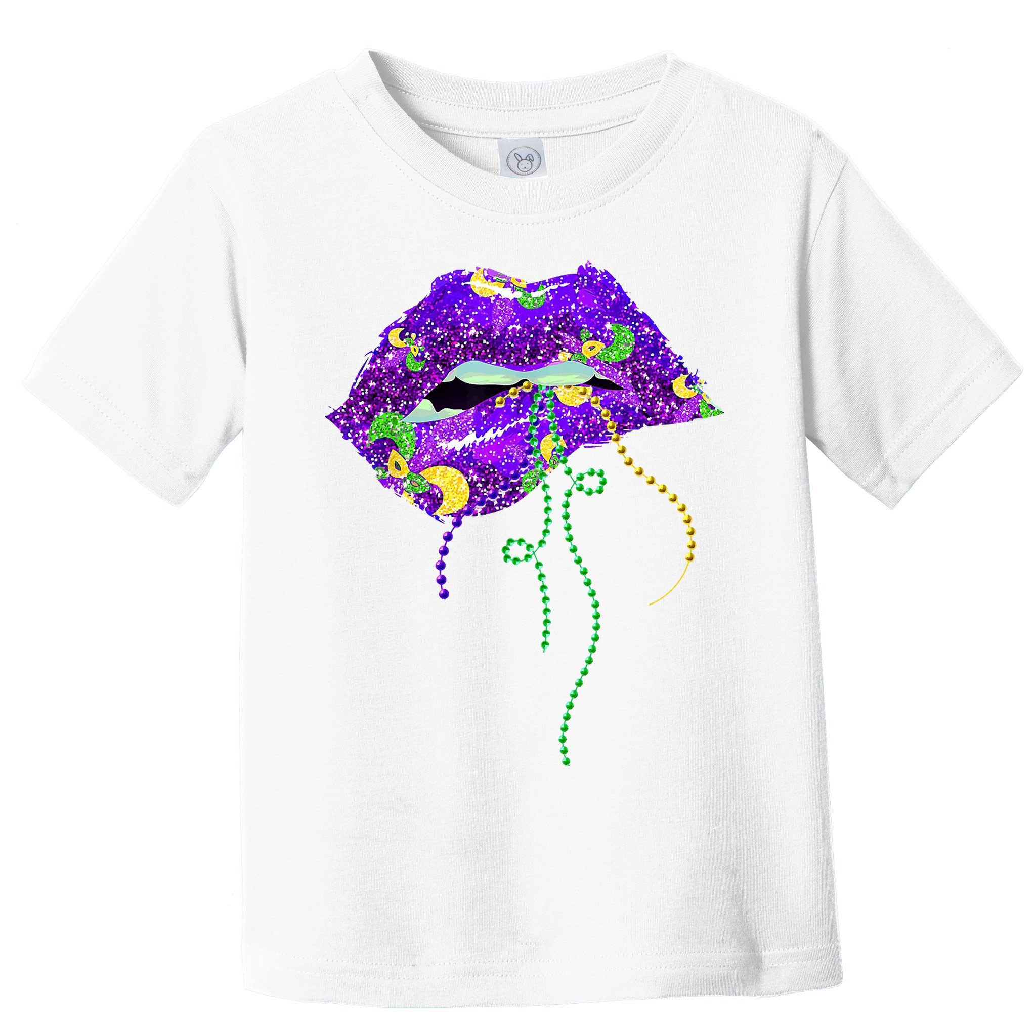 Mardi Gras Lip Beads Festive Toddler T-Shirt