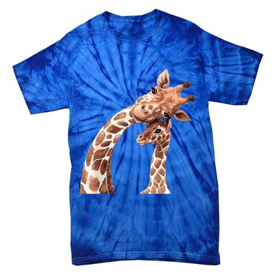 Mama Giraffe Love Gift; Protect Giraffe Gift; Gift Tie-Dye T-Shirt