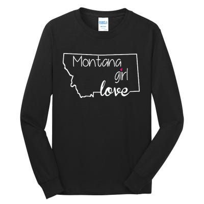 Montana Girl Love Montana State Home Tall Long Sleeve T-Shirt