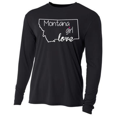 Montana Girl Love Montana State Home Cooling Performance Long Sleeve Crew