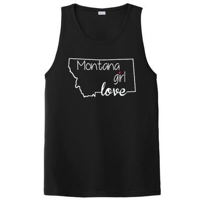 Montana Girl Love Montana State Home PosiCharge Competitor Tank