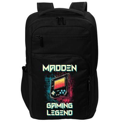 Madden Gaming Legend Vintage 80s 90s Personalized Gaming Gift Impact Tech Backpack