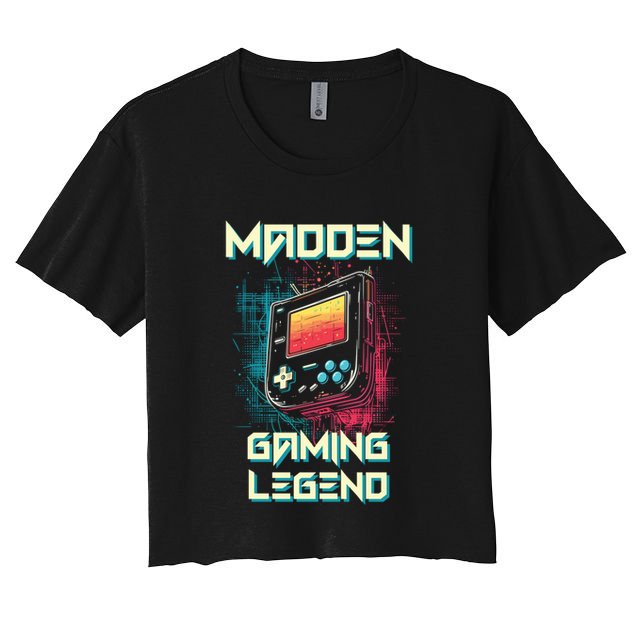 Madden Gaming Legend Vintage 80s 90s Personalized Gaming Gift Crop Top
