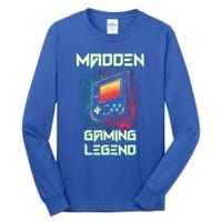 Madden Gaming Legend Vintage 80s 90s Personalized Gaming Gift Tall Long Sleeve T-Shirt