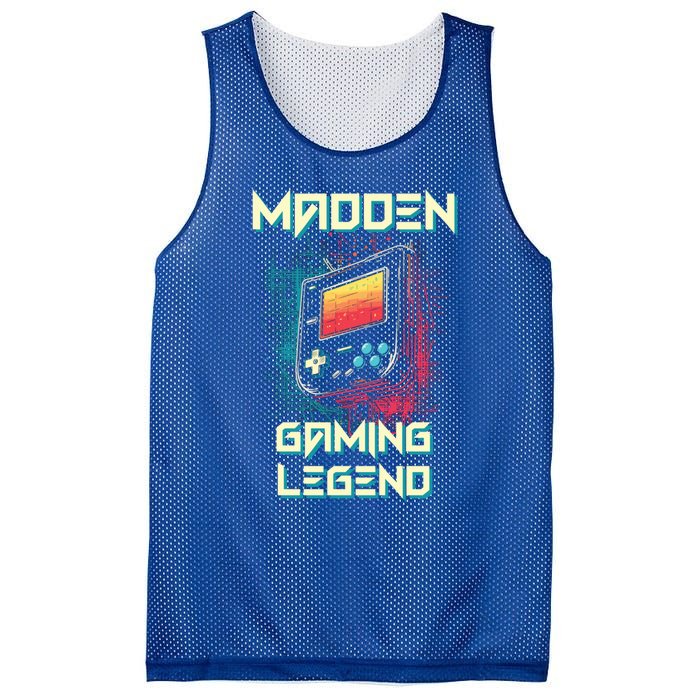 Madden Gaming Legend Vintage 80s 90s Personalized Gaming Gift Mesh Reversible Basketball Jersey Tank