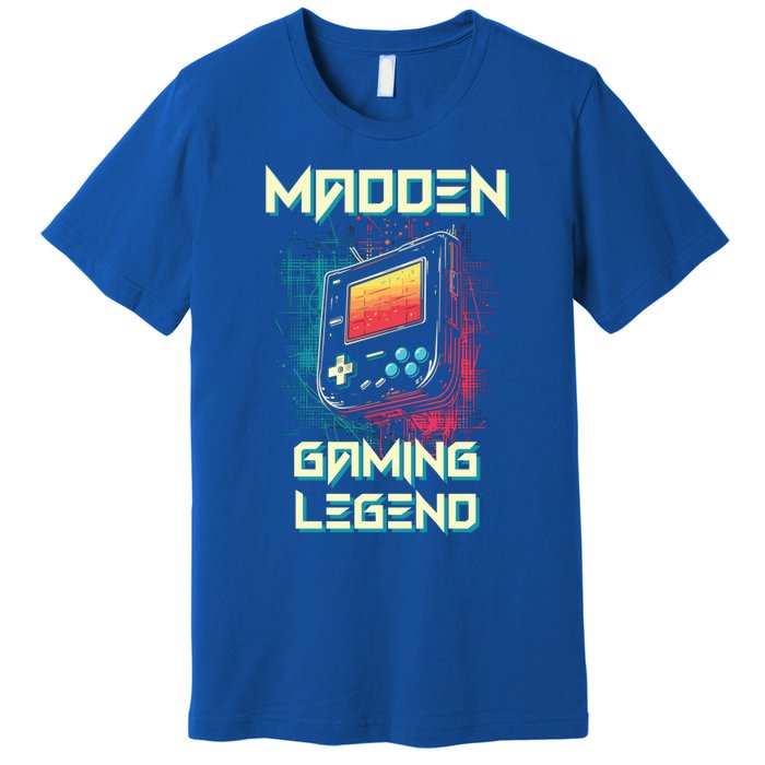 Madden Gaming Legend Vintage 80s 90s Personalized Gaming Gift Premium T-Shirt