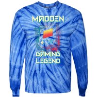 Madden Gaming Legend Vintage 80s 90s Personalized Gaming Gift Tie-Dye Long Sleeve Shirt