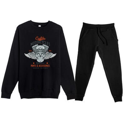 Motorcycles Genuine Premium Crewneck Sweatsuit Set