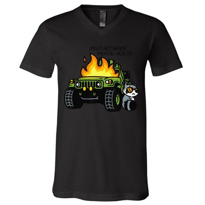 Military Grade Mental Health Gift V-Neck T-Shirt