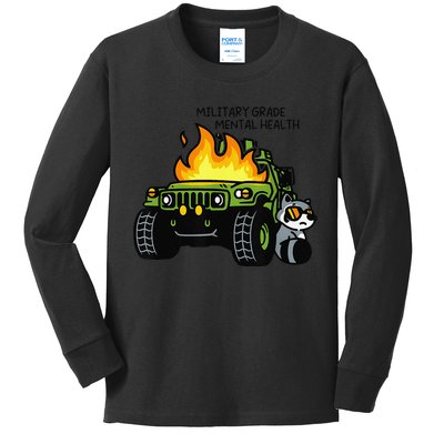 Military Grade Mental Health Gift Kids Long Sleeve Shirt