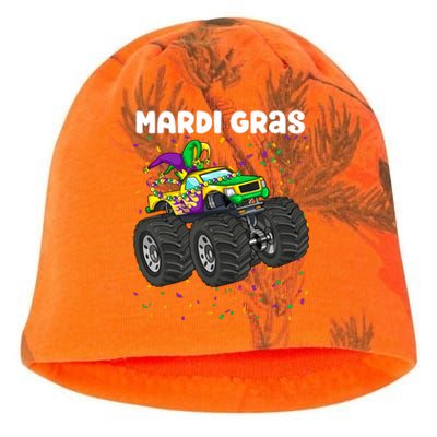 Mardi Gras Monster Truck Beads Carnival Festival Boy Kati - Camo Knit Beanie