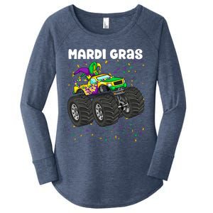 Mardi Gras Monster Truck Beads Carnival Festival Boy Women's Perfect Tri Tunic Long Sleeve Shirt