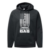 Mens Gift My Son Has Your Back Proud National Guard Dad Army Dad Gift Performance Fleece Hoodie